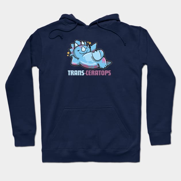 Chilling Trans-ceratops Hoodie by DinoMart